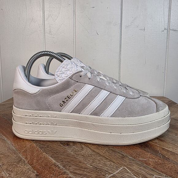 Adidas Women's Gazelle Platform Athletic Shoes - Gray and White TRADE FOR 6.5!!! - Picture 1 of 10